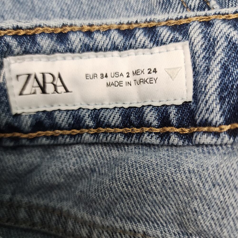 Zara Jeans Size 2 Straight Leg - Picture 4 of 5